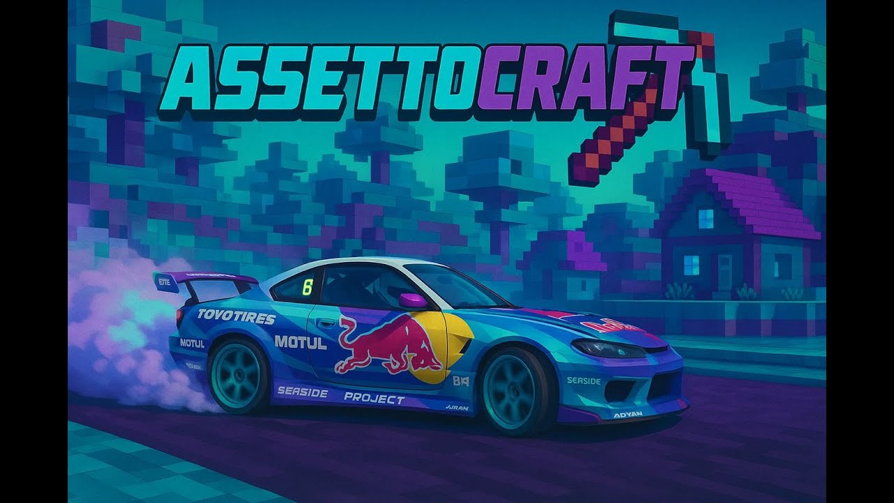 ASSETTO CRAFT – Nissan Silvia Drift in Minecraft World! | Assetto Corsa MODS