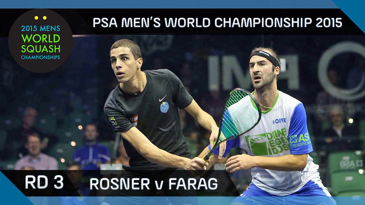 Squash: 2015 PSA Men's World Championship Rd 3 Highlights: Rosner v Farag