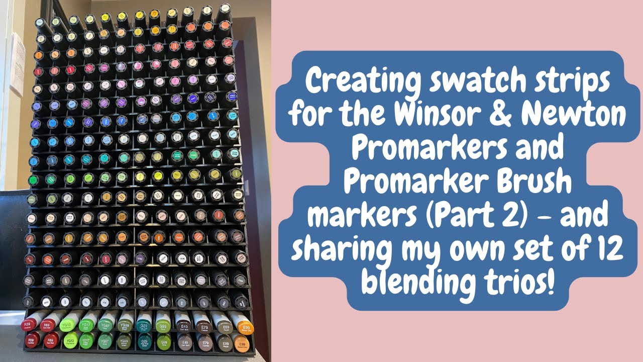 Creating swatch strips for the Winsor & Newton alcohol-based markers - Part 2 | Adult Colouring