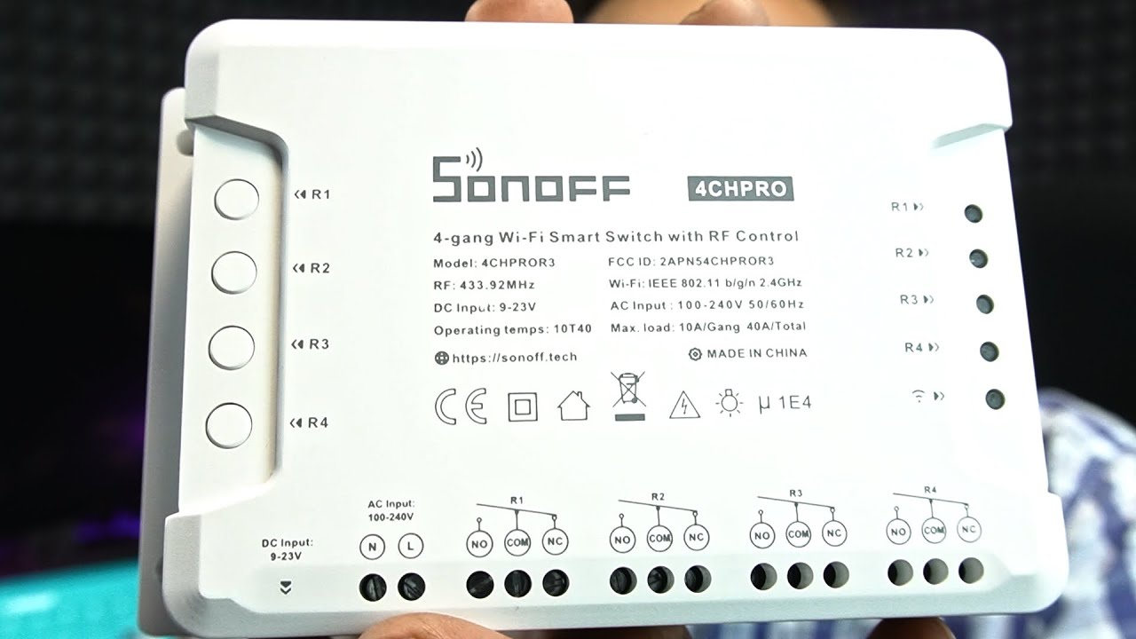 SONOFF 4CH PRO R3 - CHYTRÝ WIFI SPÍNAČ PRO 4 KANÁLY