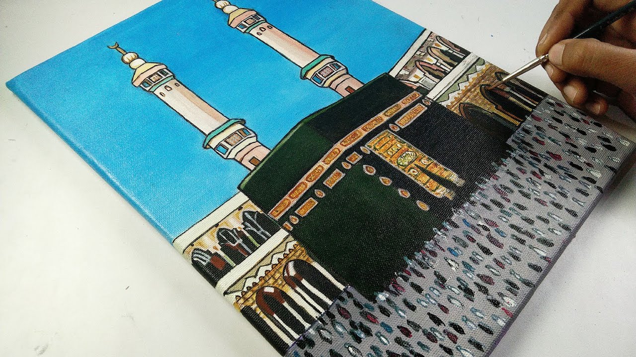 How to Draw Kaaba Drawing Easy | kaaba Drawing Tutorial || Makkah Drawing | Step by Step