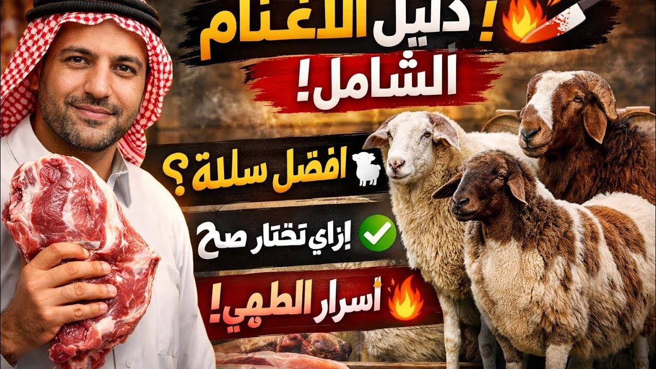 الدليل الشامل لاختيار الخروف 🐑 | أفضل سلالة؟ الفرق بين النعيمي والحري والسواكني وأسرار الطراوة!