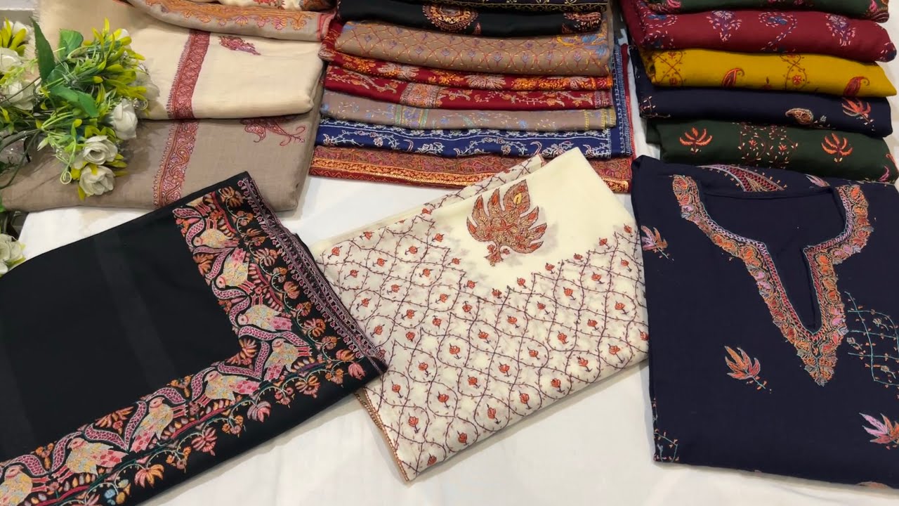 Kashmiri Hand Sozni Pheran & Shawls | Pure wool & Pshmina shawls | WhatsApp: +91-7051012285