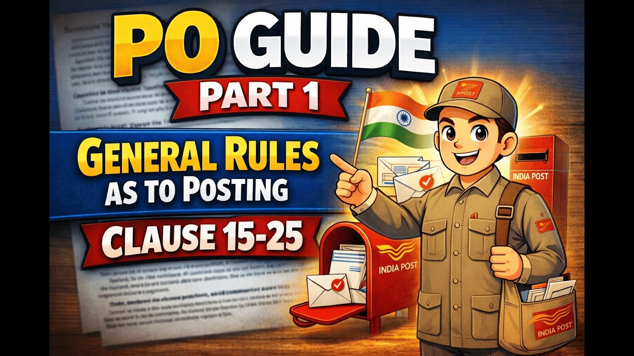 PO Guide Part 1 | General Rules as to Posting (Clause 15–25) | Postal Logics