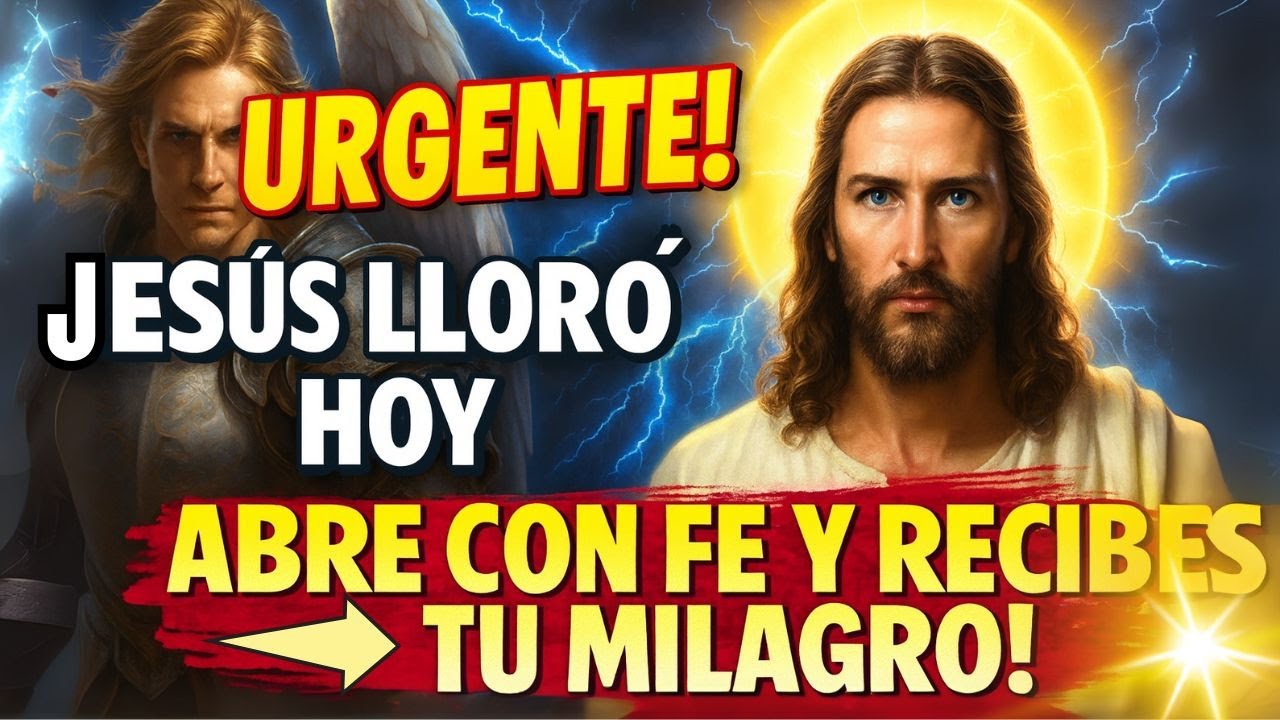¡URGENTE! JESÚS LLORÓ HOY, ABRE CON FE Y RECIBE TU MILAGRO!