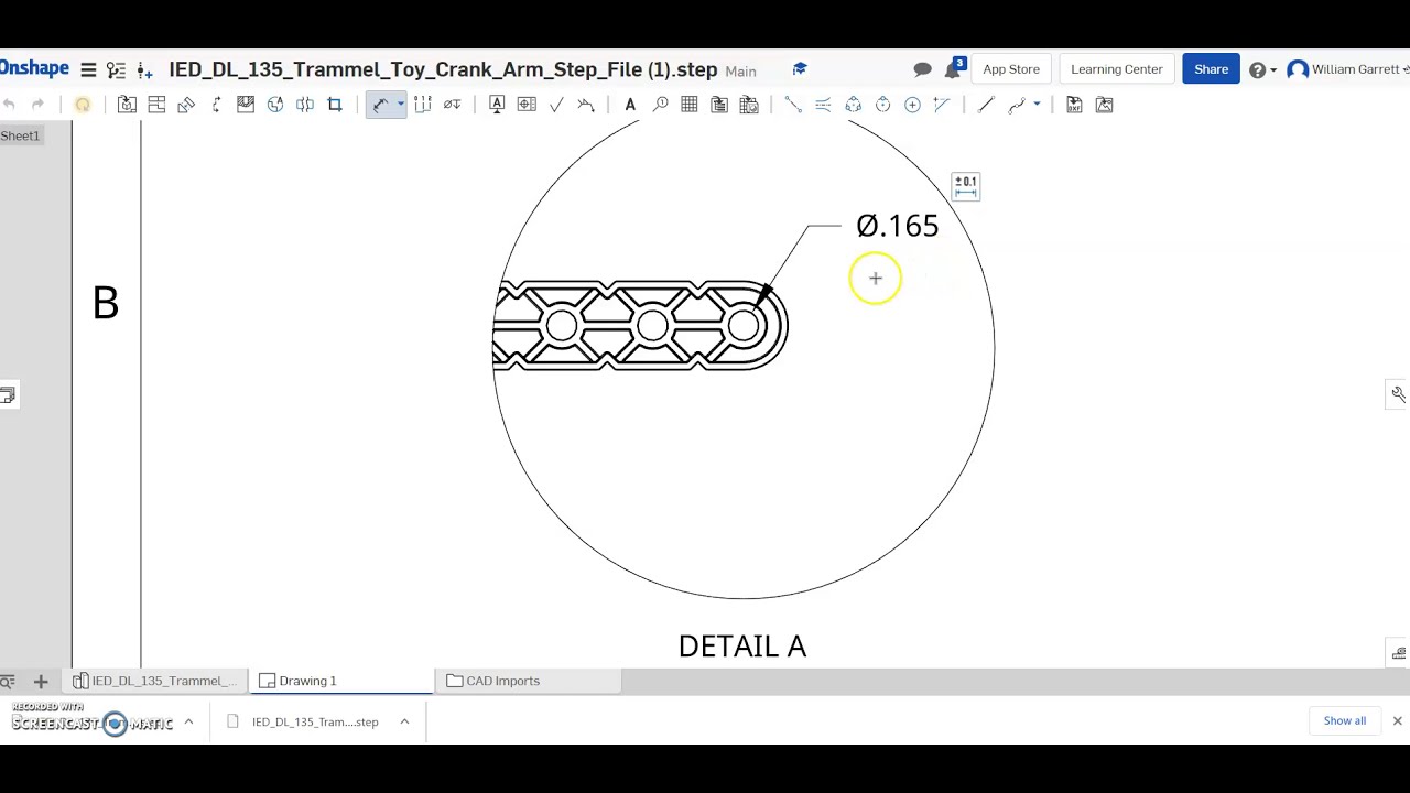 1.3.5 Detail view Onshape