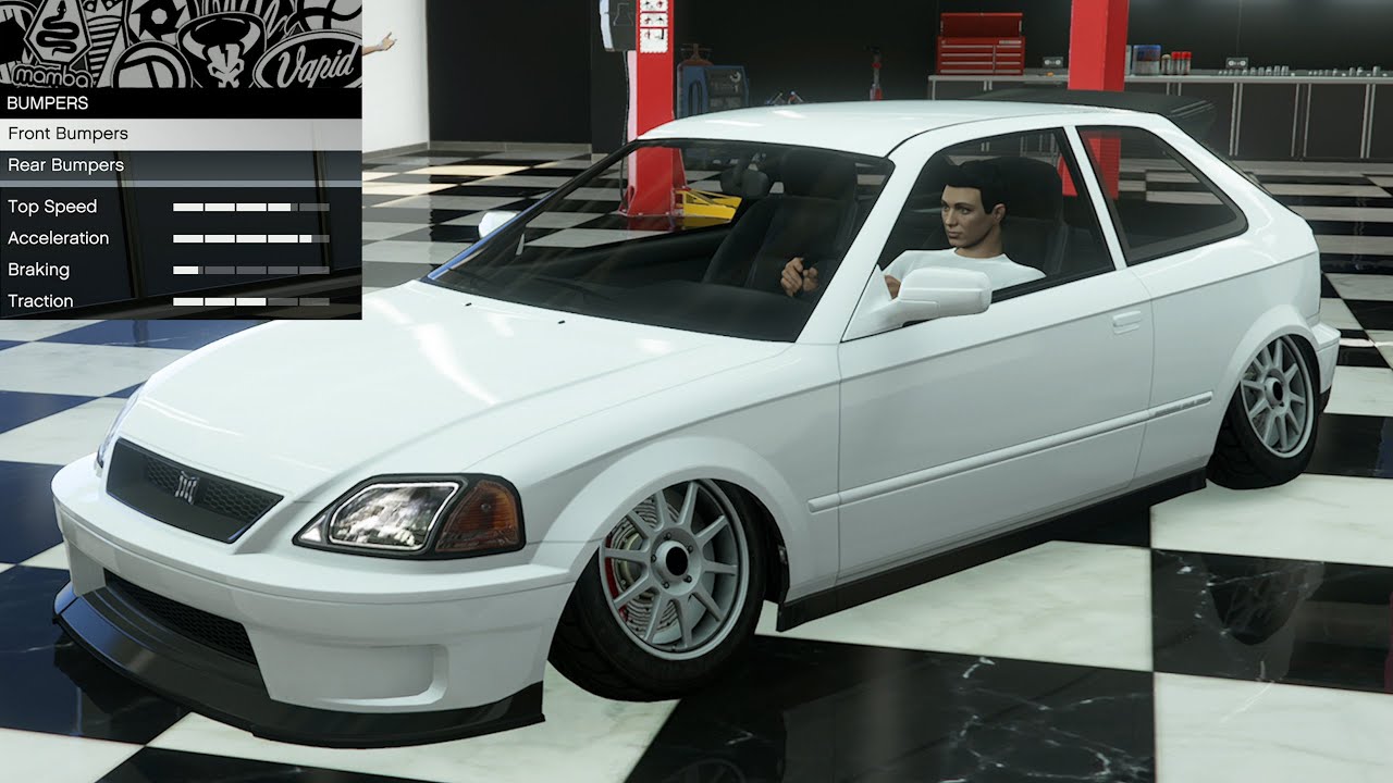 GTA 5 - Past DLC Vehicle Customization - Dinka Blista Kanjo (EK9 Honda Civic Type R)