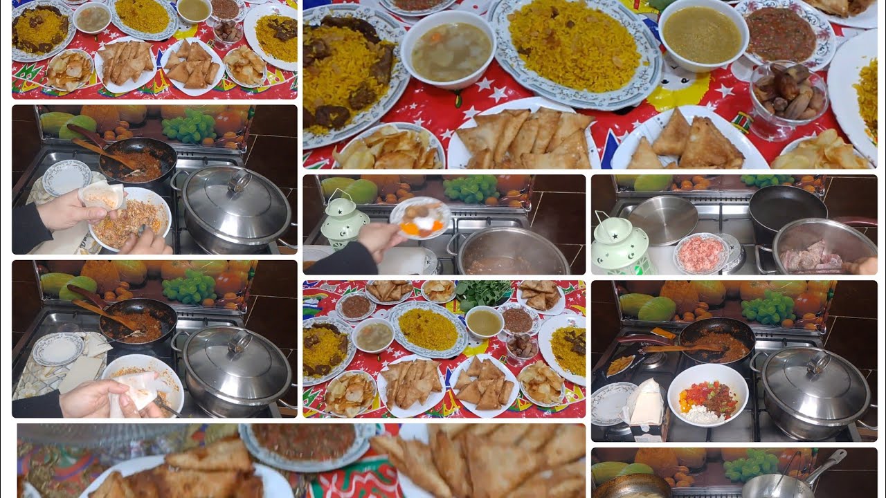 فطار 8 تامن يوم رمضان 🌙 عملتلهم سفره سعودى  مع مصرى 