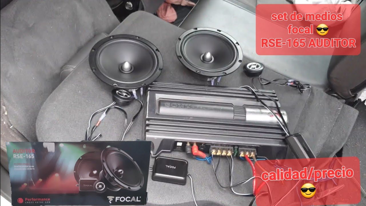 bocinas set de medios Focal modelo  RSE 165 AUDITOR 120 w unboxing  y prueba de audio  en español.