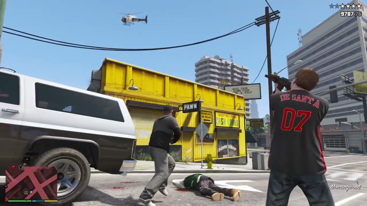 GTA V: Convenience Store Robbery 10 Star Cop Battle Rampage + Escape
