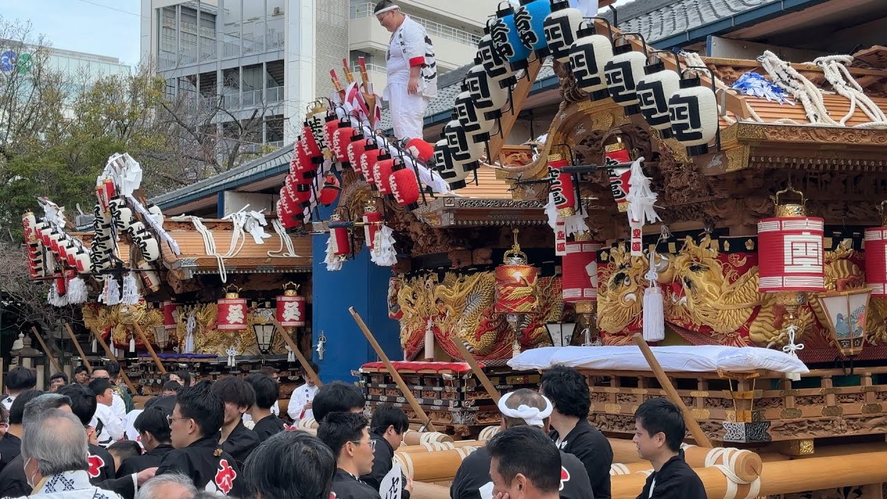 令和7年3月30日　住吉地車復原祭　呉田 空 山田 住之江　本住吉神社