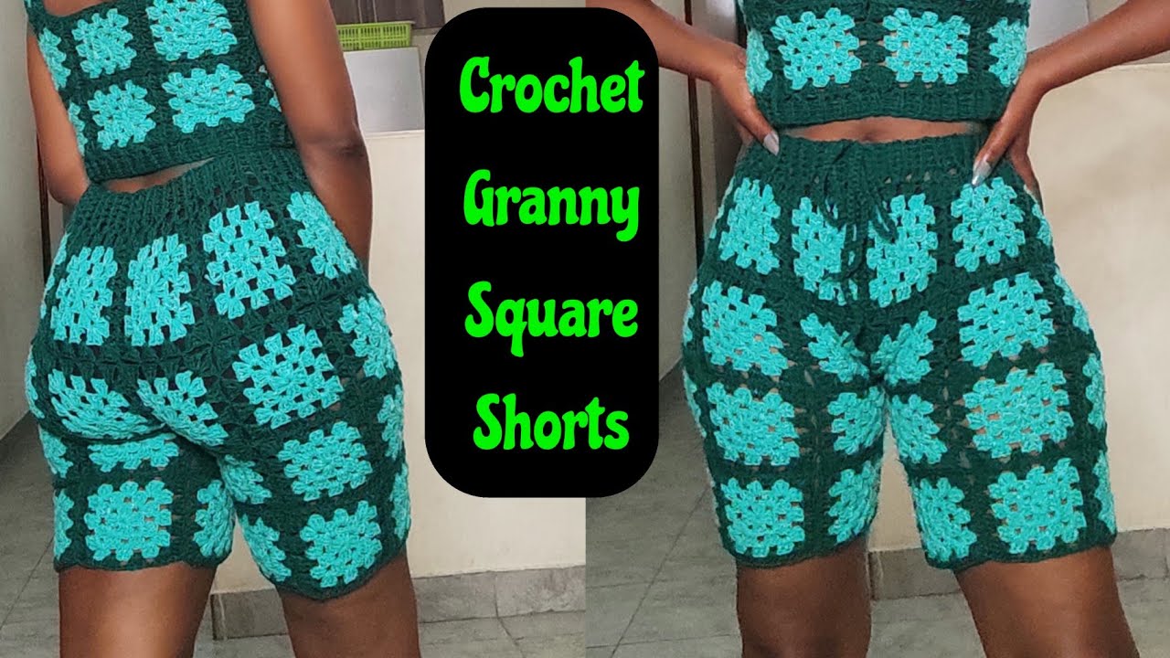 Crochet Granny Square Pair of Shorts/Pants