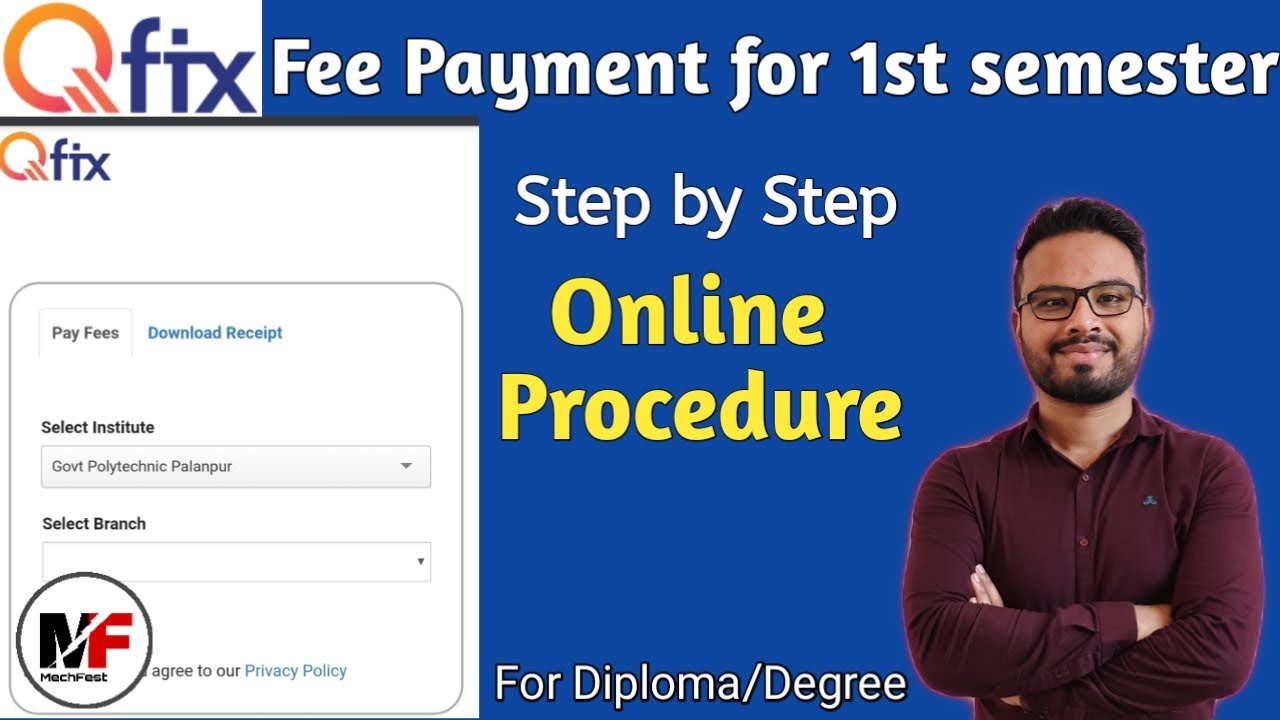 How to pay online fees on eduQfix portal| Diploma first semester fees payment online procedure