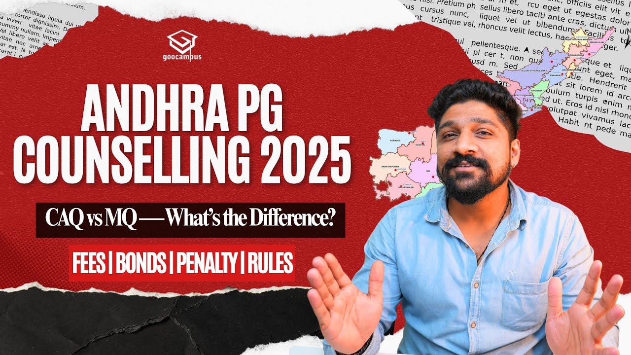 🎓 CAQ vs MQ Explained | Andhra Pradesh NEET PG Counselling 2025 | Fees, Bonds & Rules Guide