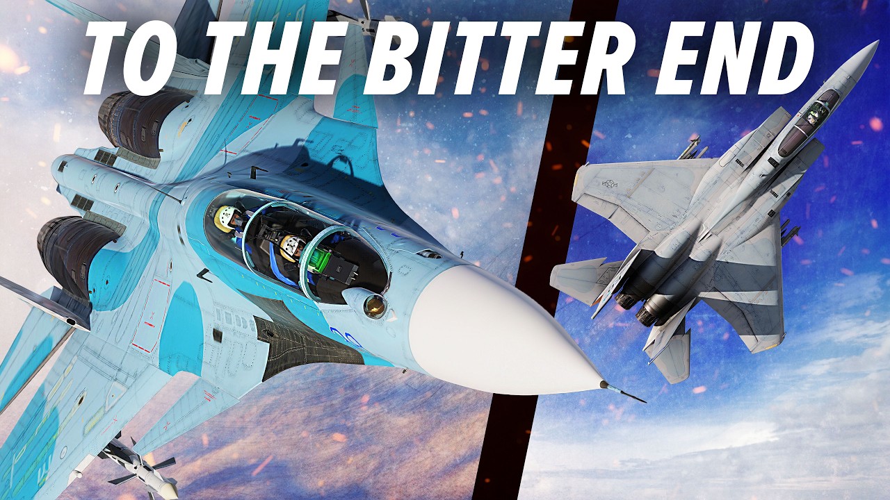 Российский Су-30 «Фланкер» сражается с американским F-15 Eagle | DCS World