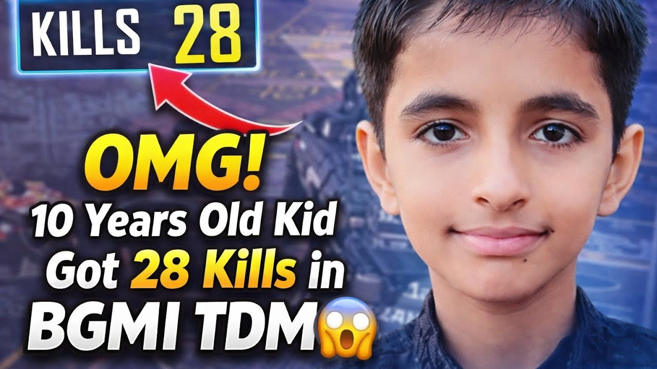 BGMI TDM Gameplay | 10 Year Old Boy Gets 28 Kills | Pro Kid Player | Kids gameing video by Kids |