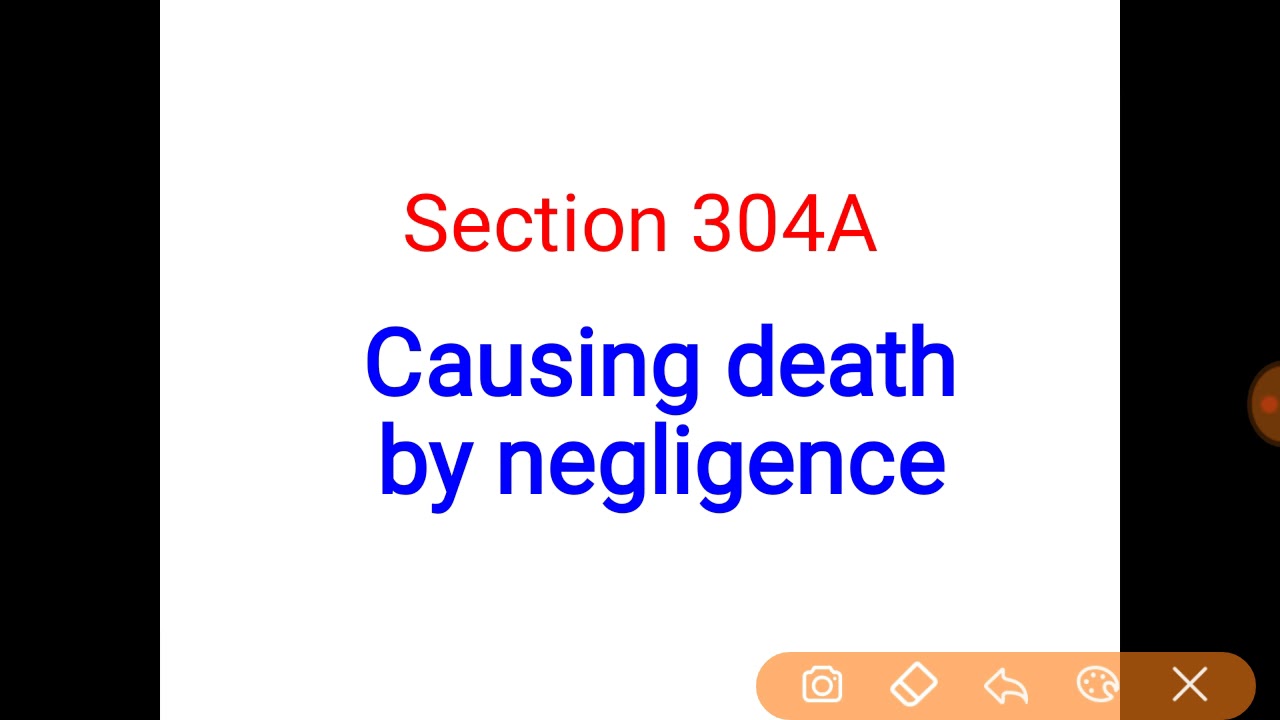 Section 304A | IPC | Death by negligence | death by accident