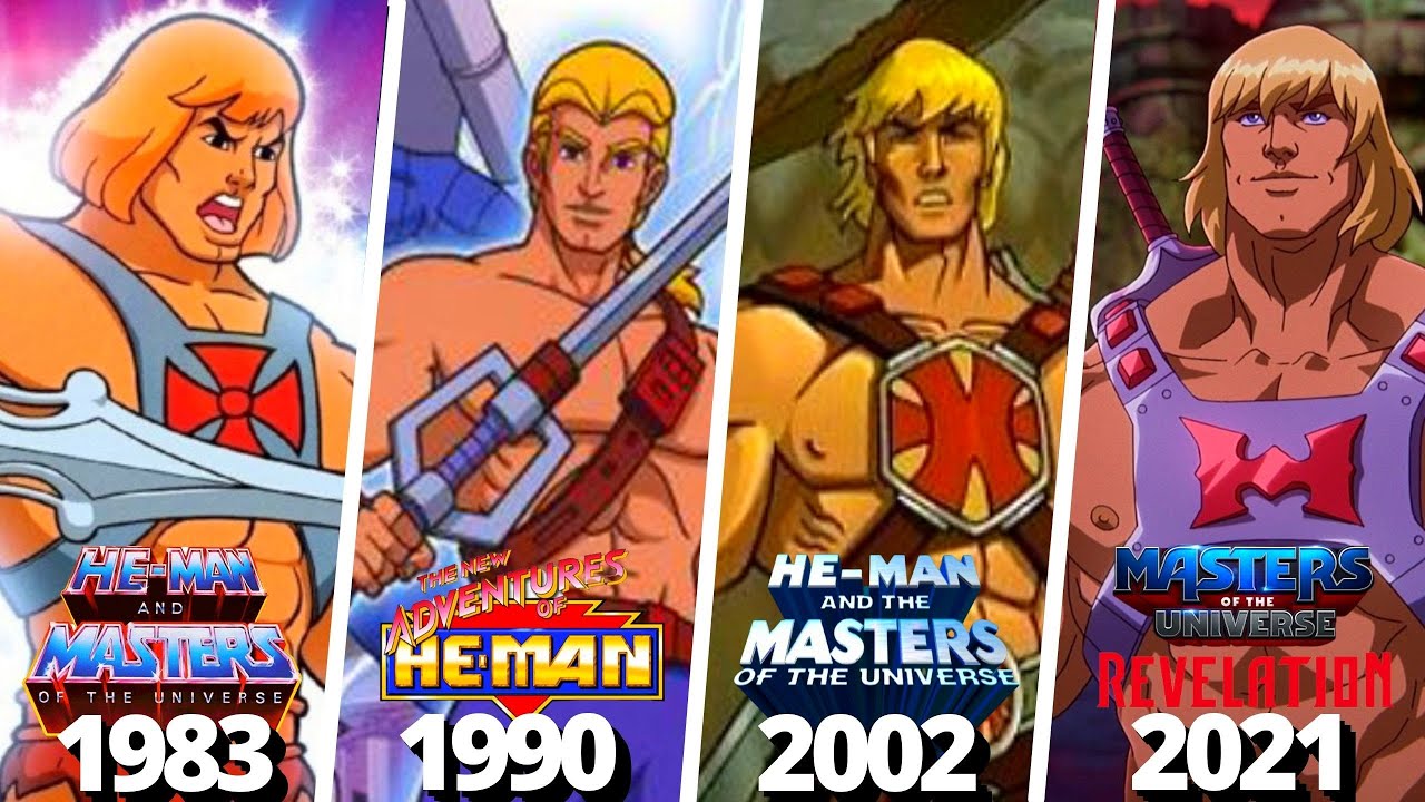 TODOS OS HE-MAN | Qual você gosta mais? - Animação - 1983, 1990, 2002 e 2021 - Mestres do Universo