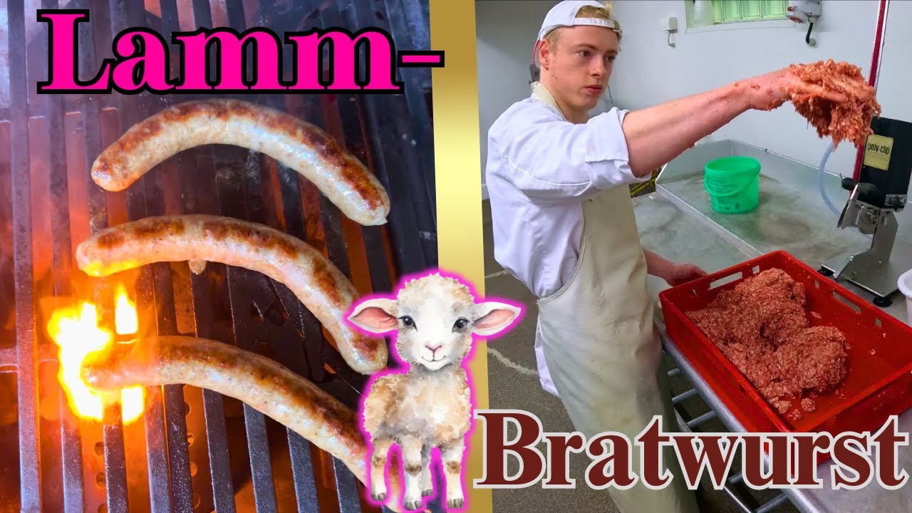 Lamm Bratwurst🦙🌭: Herstellung und BBQ in einem Video 💪 !