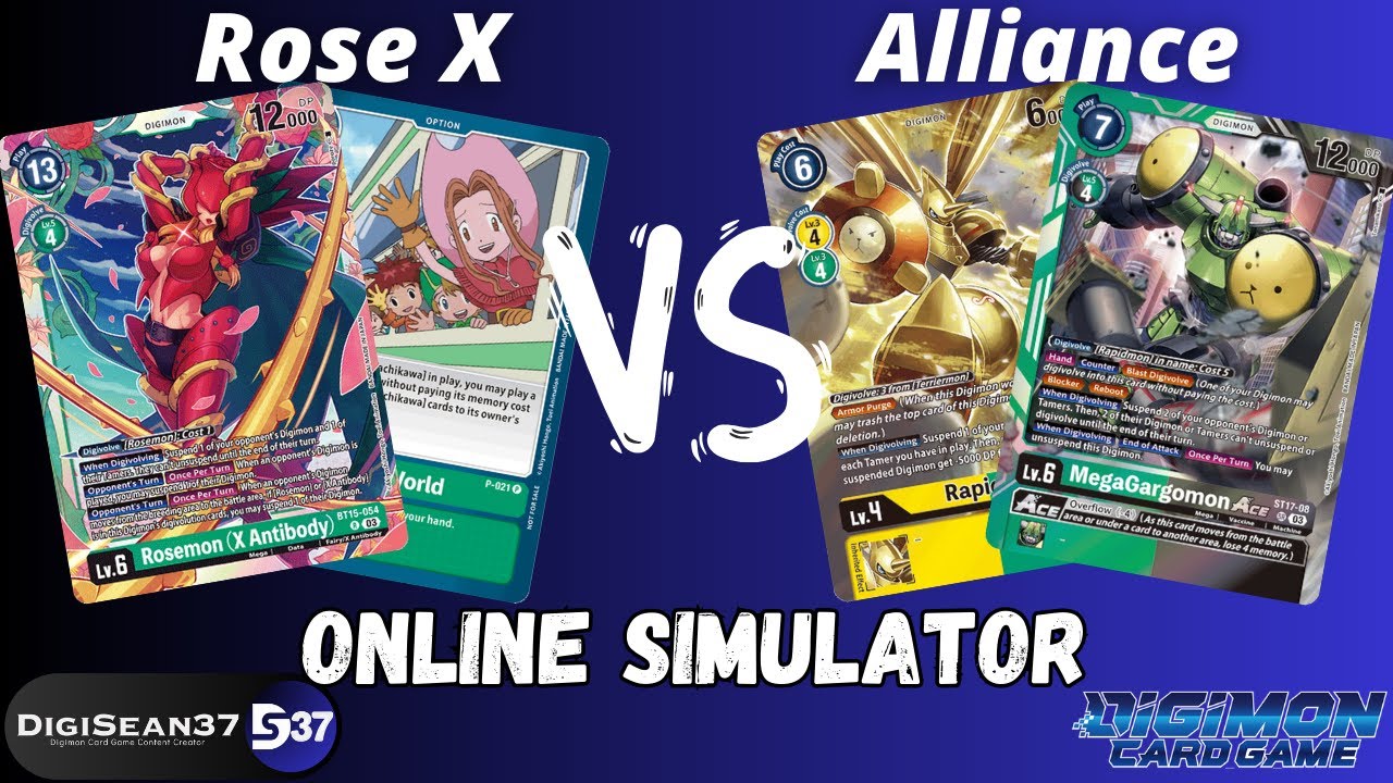 Rosemon X Antibody VS Rapidmon Alliance | Digimon Card Game | BT15 Exceed Apocalypse