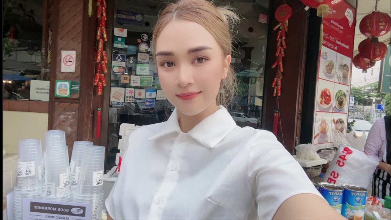 Street Coffee LIVE! PloySai Coffee Lady Bangkok Thailand - Thai Street Food