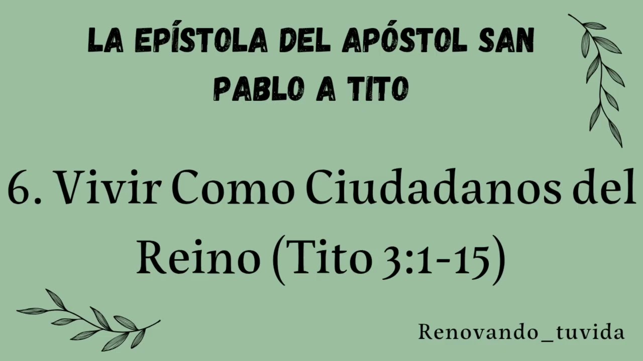 Estudio #11 “Debemos evitar las discusiones inútiles” (Tito 3:8-11)