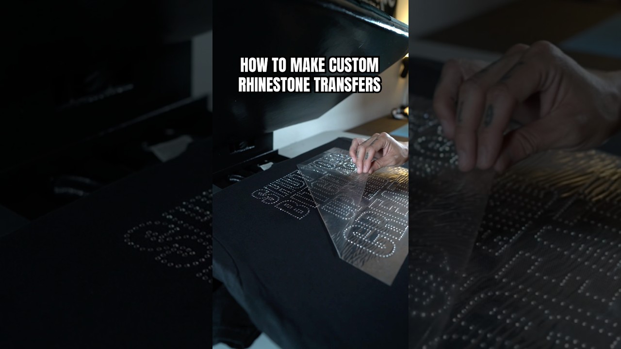 How To Make Custom Rhinestone Transfers #cricutexploreair2 #shorts #heatpress