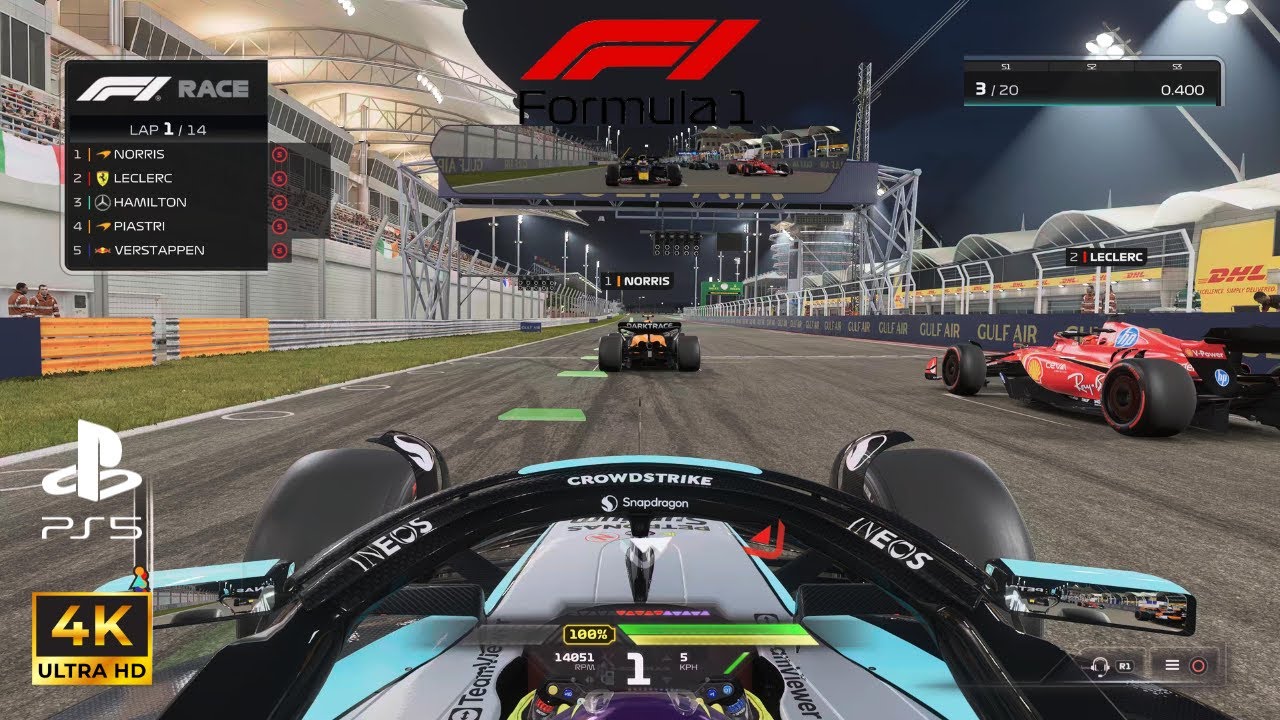 F1 24 Bahrain GP Mercedes AMG Petronas Lewis Hamilton PS5 4K 60FPS Gameplay