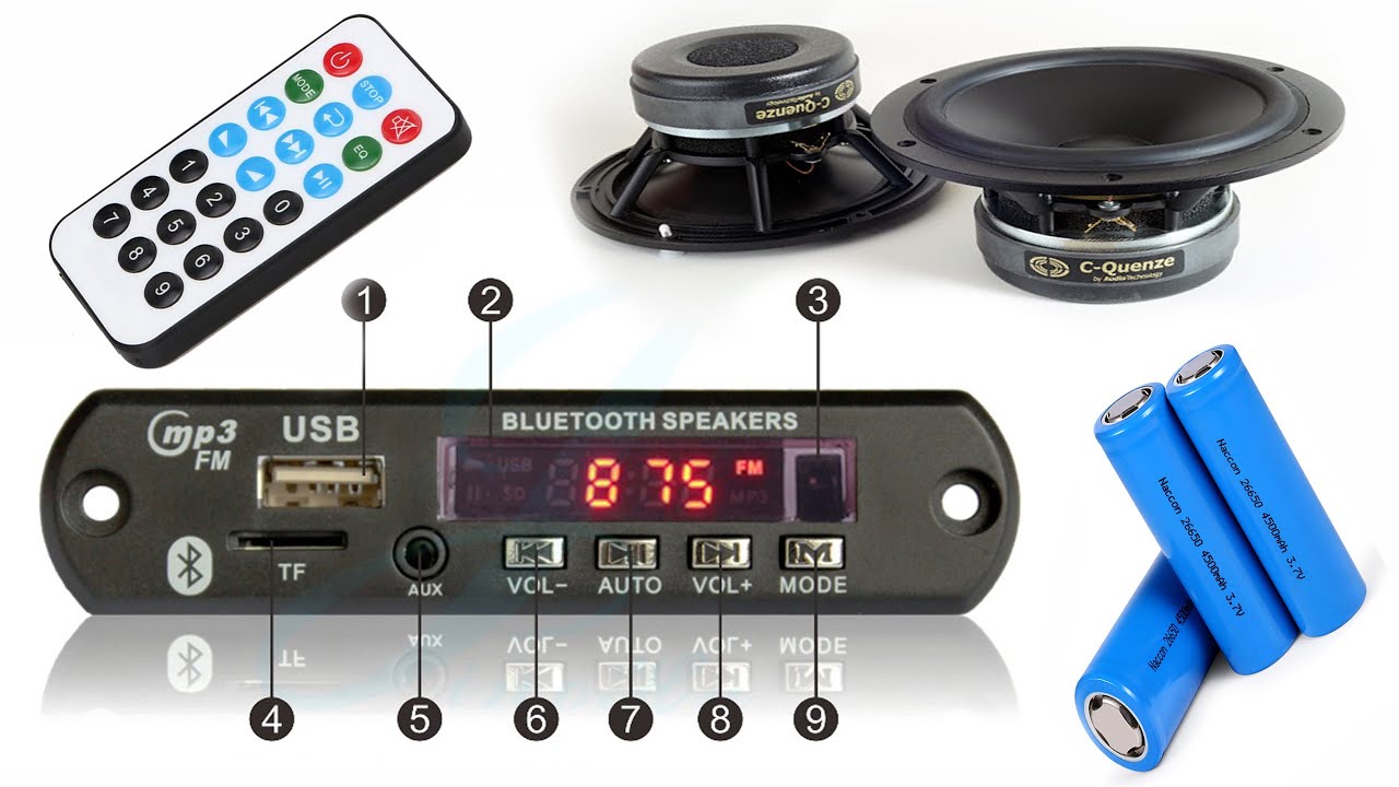USB Mp3 with Bluetooth Module Player Connection || Bluetooth, FM, USB, SD Card with Aux open Module