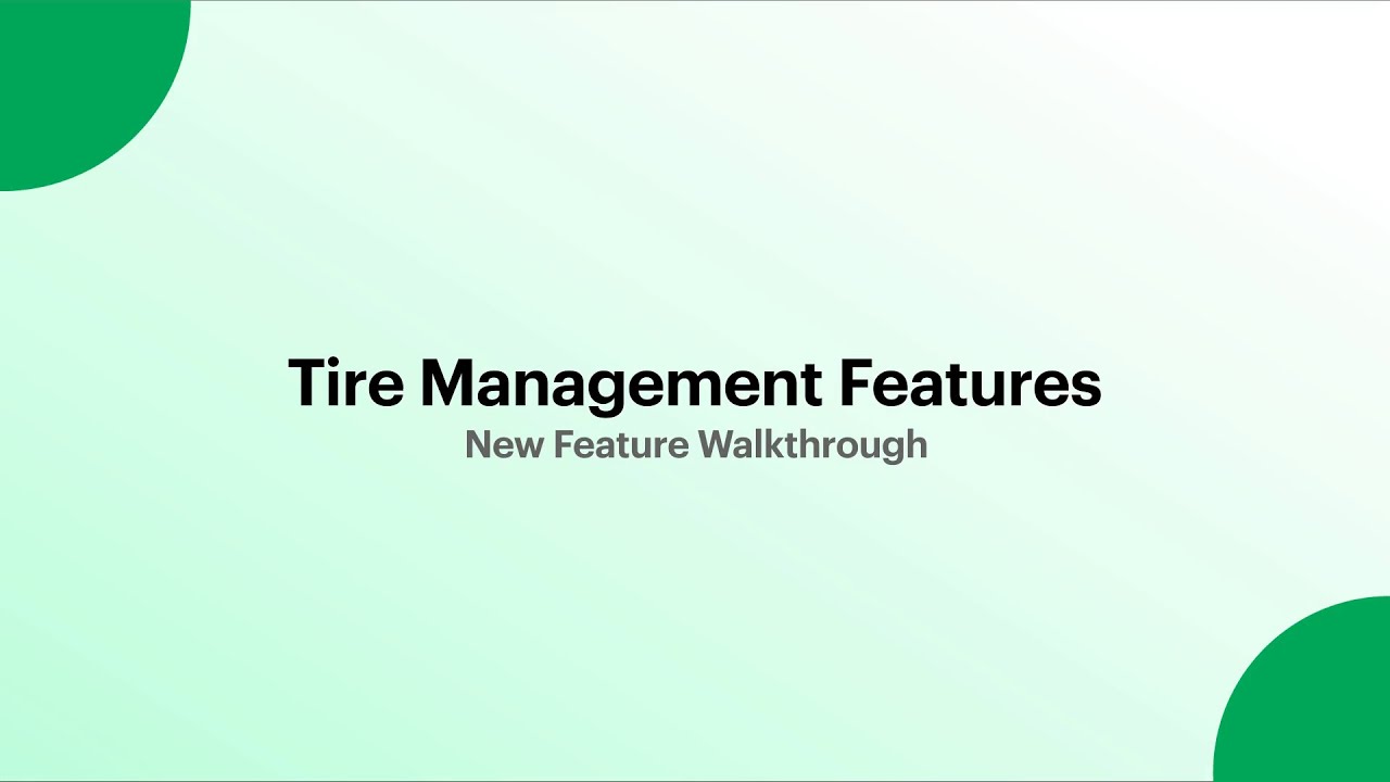 New Feature Walkthrough: Fleet Tire Management in Fleetio