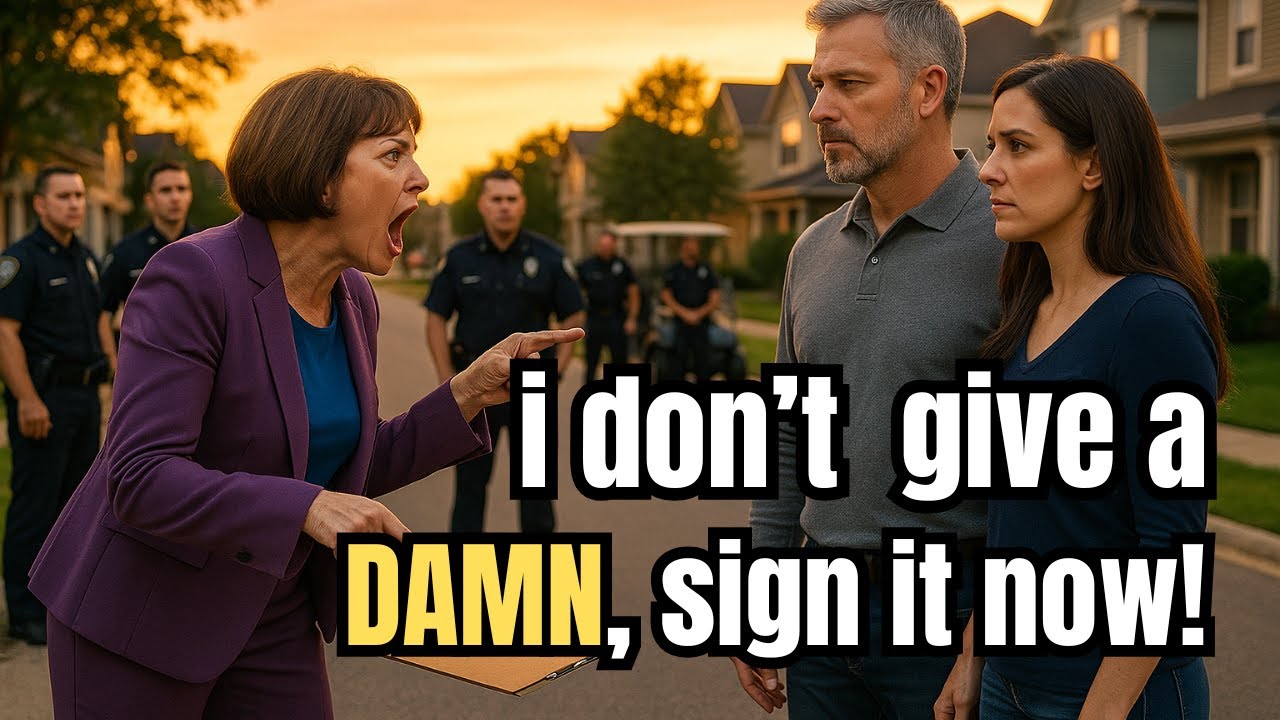 Karen Tried Forcing My Wife Into the HOA — The Police Rolled Up as Her Brutal “Welcome Party”!