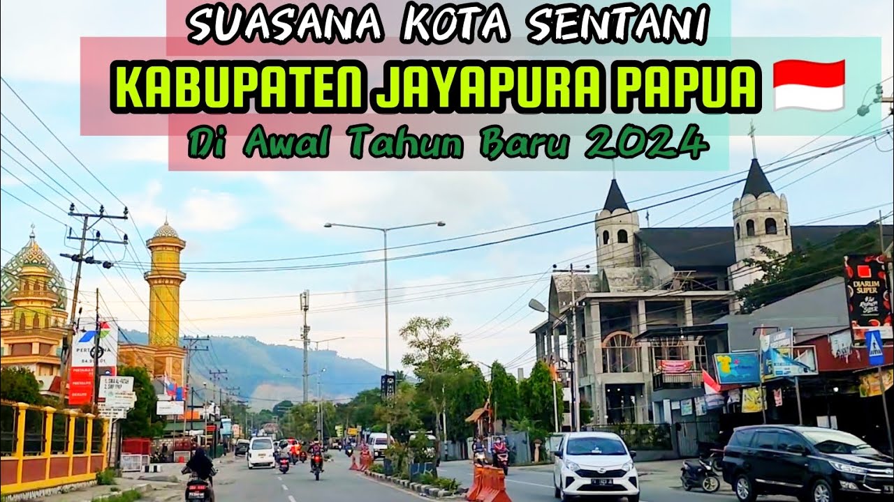 MELIAHAT SUASANA SENTANI KOTA JAYAPURA PAPUA DI AWAL TAHUN 2024 //MULAI PASAR LAMA SENTANI
