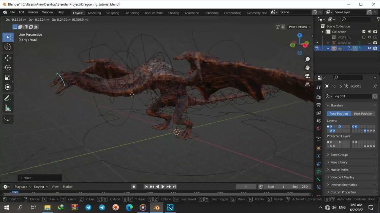How to rig a dragon in blender [Rigify]