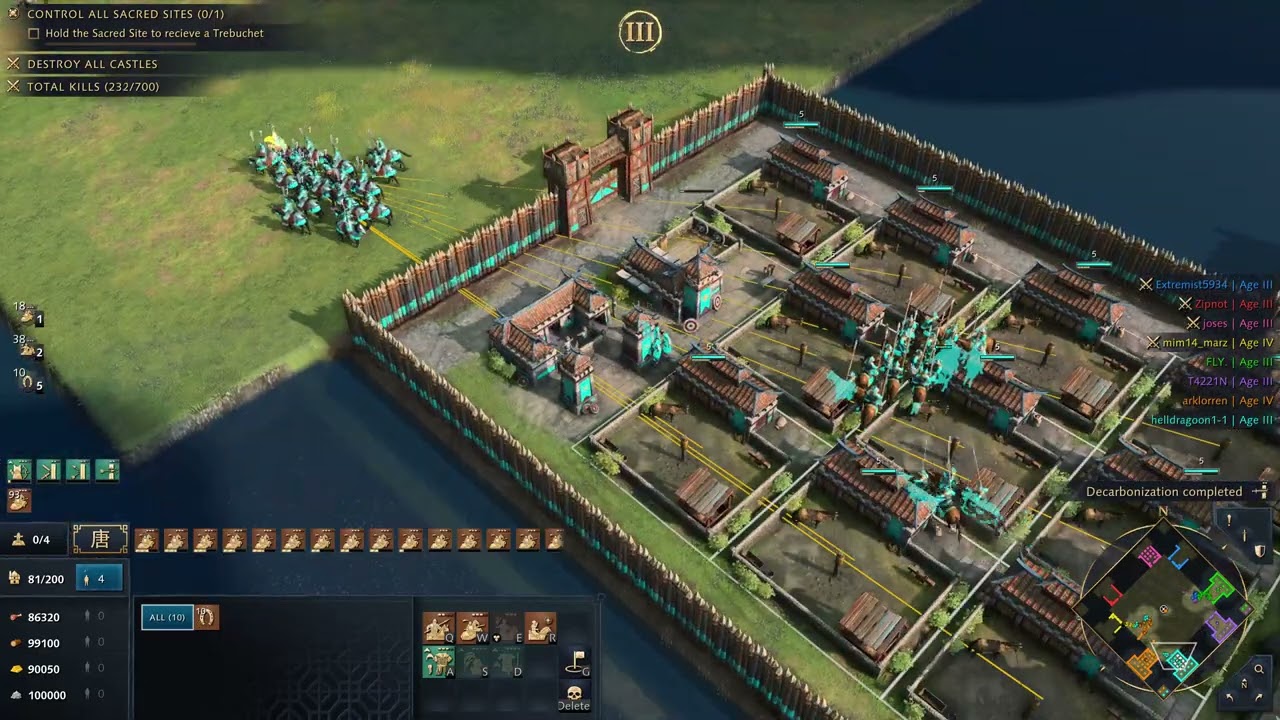 Age of Empires 4 - 4v4 CBA EPIC RANDOM FACTIONS BATTLE | Multiplayer Gameplay