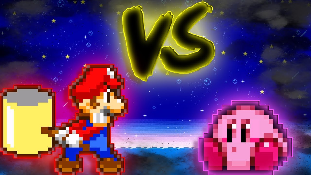 Mario VS Kirby (Super Mario Bros Z Game) SMBZ - G
