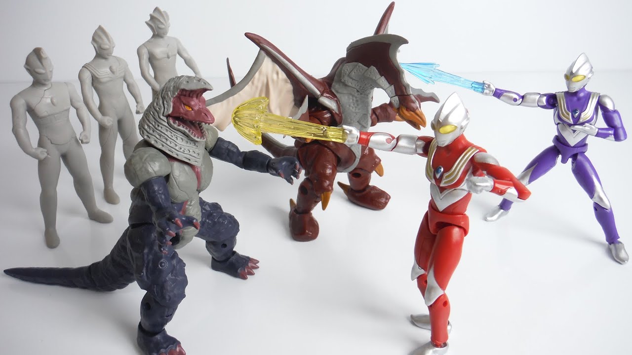 プレミアムバンダイ限定 超動ウルトラマン ウルトラマンティガ -光を継ぐもの- 開封 Ultraman Tiga Action Figure ゴルザ メルバ 光の巨人像 食玩 candy toys