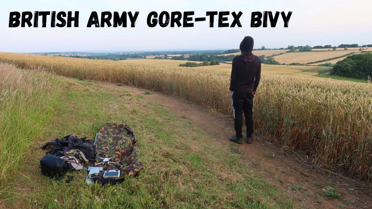 British Army Gore-Tex Bivy Bag wild camping. UFO spotted a bright white light in the night time sky.