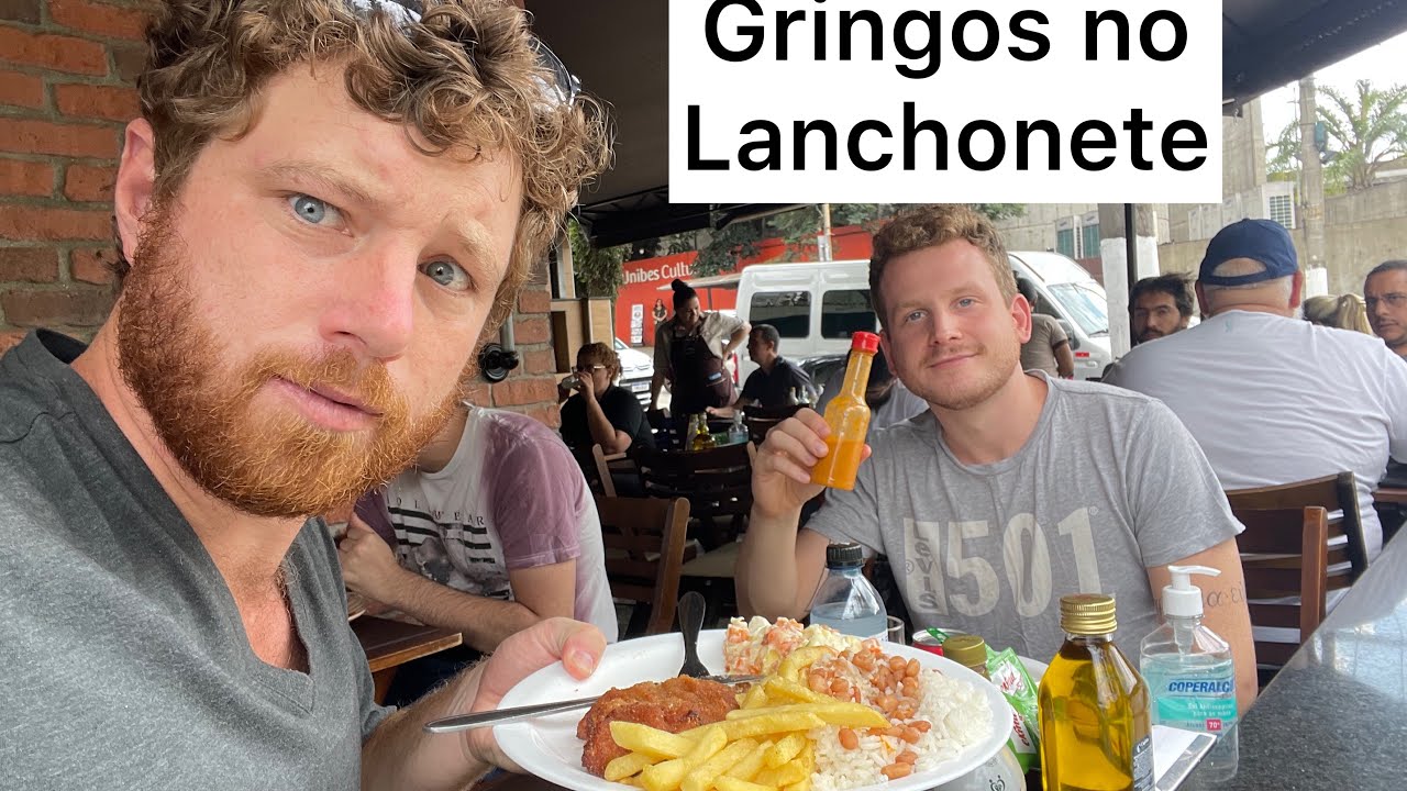 GRINGOS PROVANDO ALMOÇO BRASILEIRO (BIFE a MILANESA)- não tem no país dele