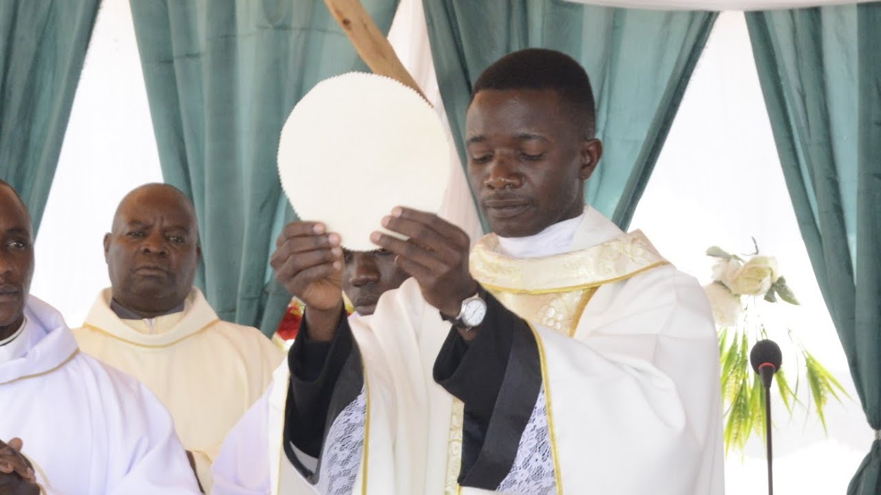Newly Ordained Priest.  (Rev Fr . Joseph Bakka) Sings a song praising God.  #catholicfaith #priest