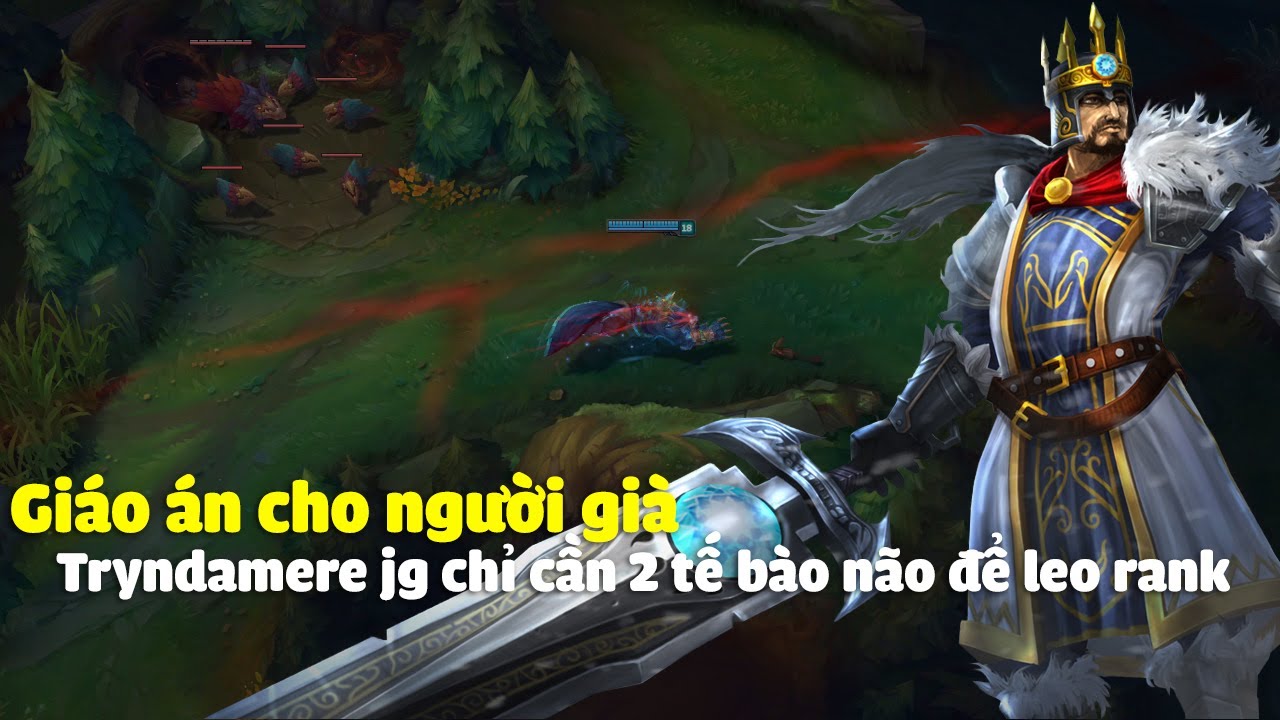 Giáo án cho người già, leo rank chỉ cần 2 tế bào não với con bài Tryndamere jg