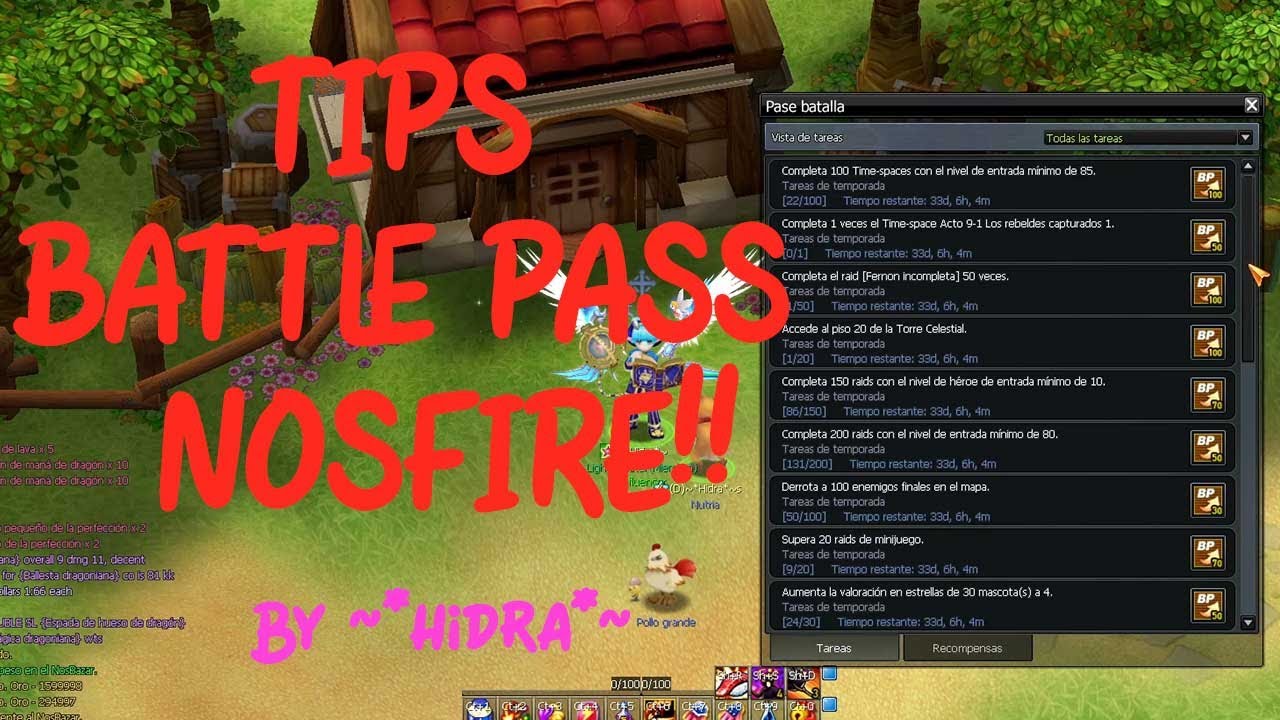 TRICKS & TIPS | COMPLETE THE NOSFIRE BATTLE PASS FAST | NosTale English 2025 By ~*Hidra*~