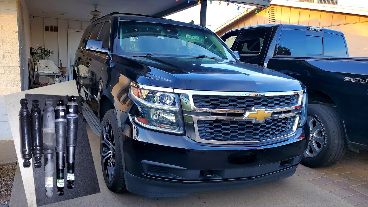 CHEVY TAHOE 2015 5.3 COMO CAMBIAR AMORTIGUADORES DE AIRE DE ATRÁS