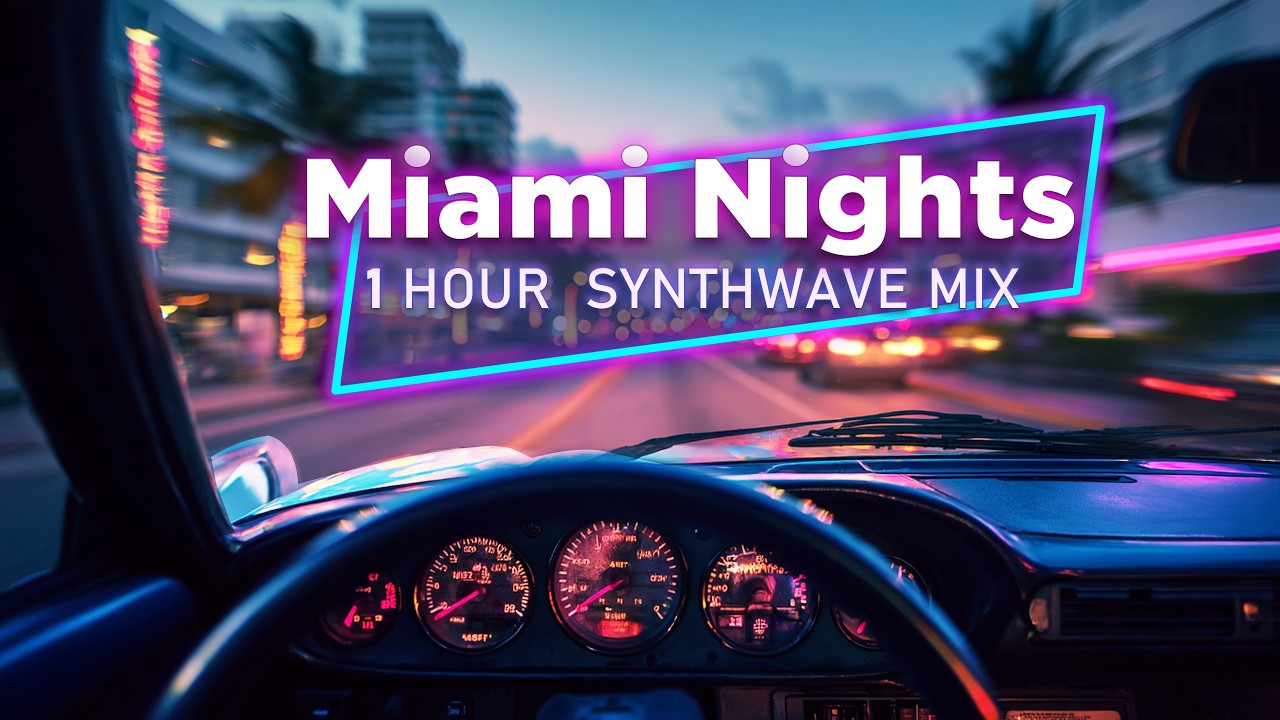 Late Night Miami Drive 🌴 Neon Synthwave for Night Cruising