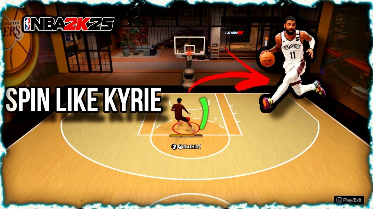 How To Do The Kyrie Irving  Spin Jumper In NBA2K25!