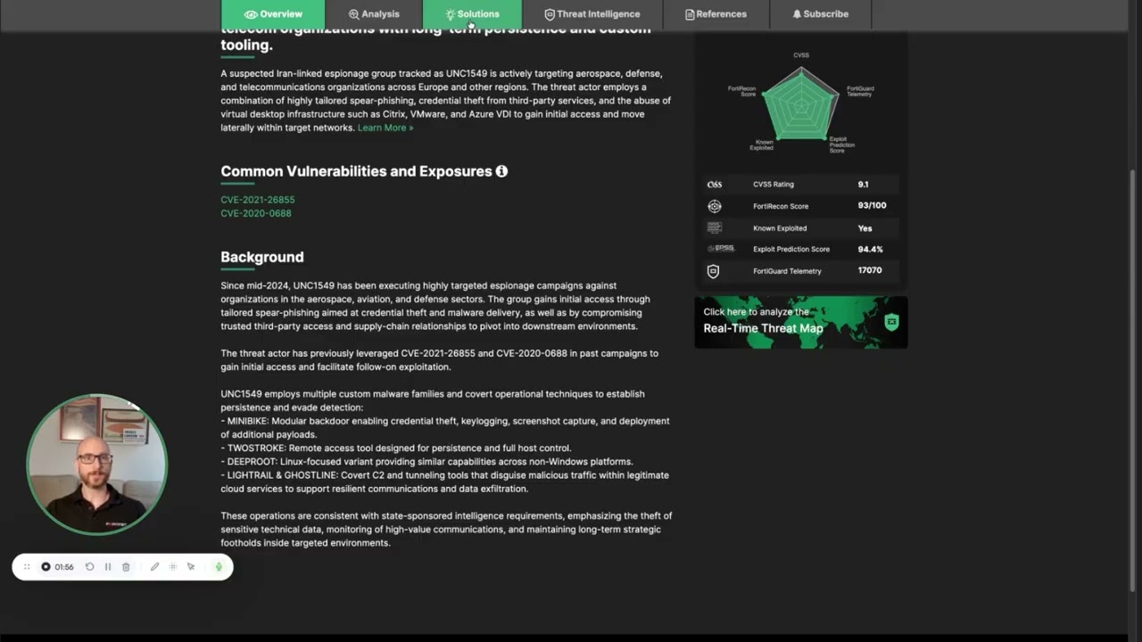 FortiGuard Outbreak Alert (Walkthrough): UNC1549 Critical Infrastructure Espionage Attack