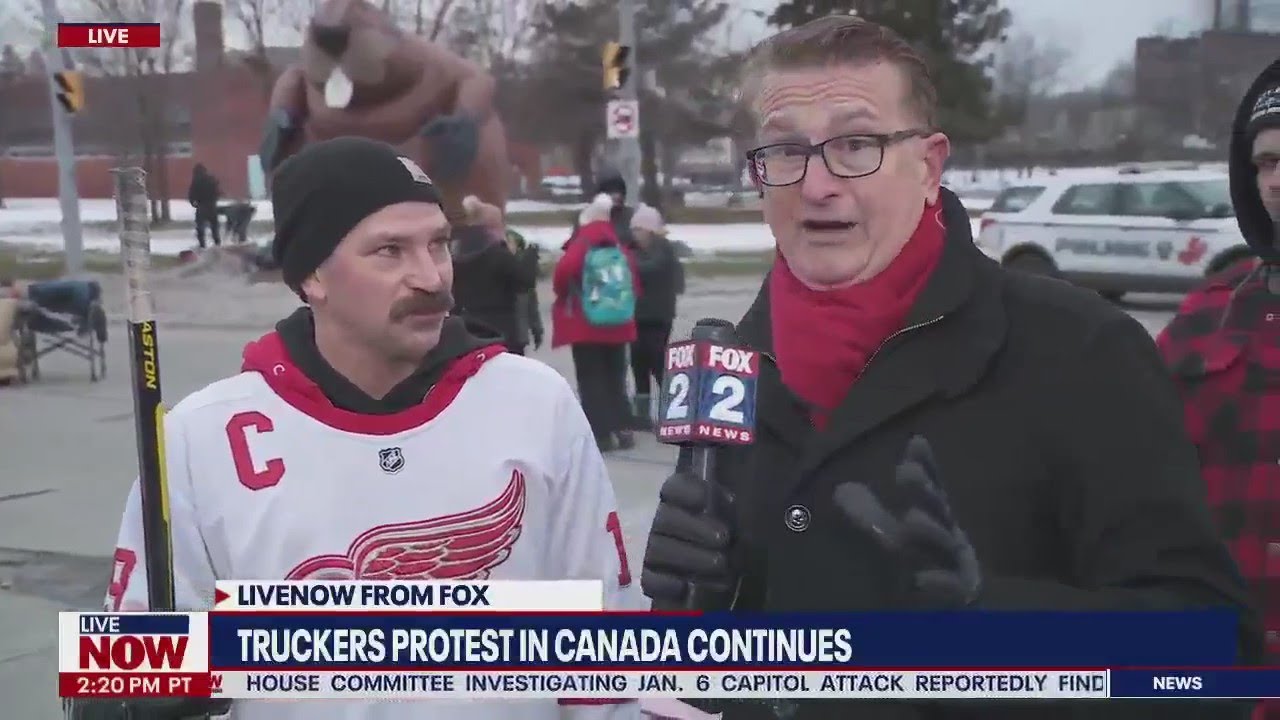 ‘Freedom Convoy’ trucker protest: Inside Ambassador Bridge shutdown | LiveNOW from FOX