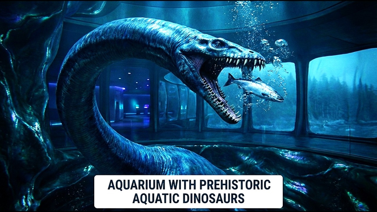 I visited an aquarium with prehistoric dinosaurs from the Jurassic period!