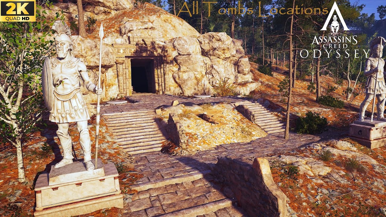 All  Secret Tomb Locations & Ancient Stele Solutions - Assassin's Creed Odyssey