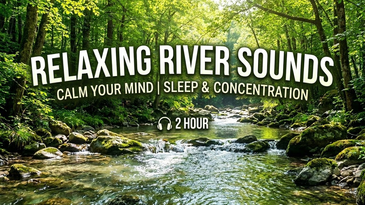 Calming Forest Ambience with Gentle River Flow for Study Sleep Relaxation Meditation and Inner Calm