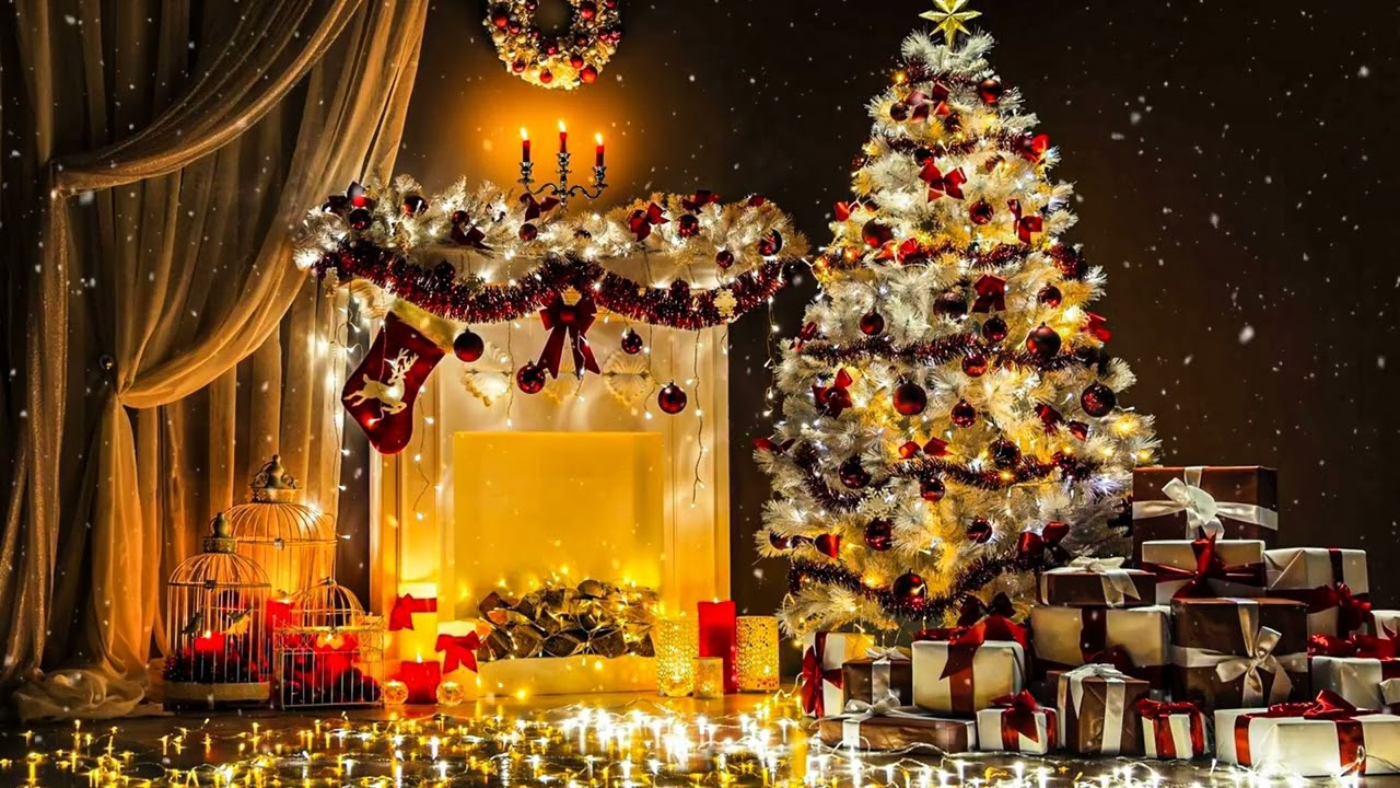 Christmas Carols Playlist 2023 🎅 Happy Christmas Songs 2023 🎅 Christmas Jazz Music with a Fireplace